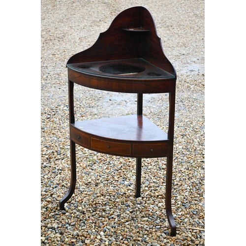 286 - A Victorian mahogany corner washstand