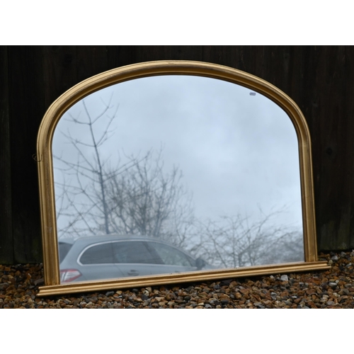 294 - A Victorian style gilt framed over-mantel mirror, 114 cm x 81 cm h