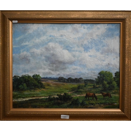 305 - Edward John Hoy - New Forest landscape, oil on canvas, signed and dated 1944 lower right, 40 x 50 cm