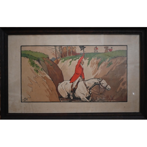 320 - Dorothy Hardy - Set of six coloured hunting prints, 32 x 54 cm (6)