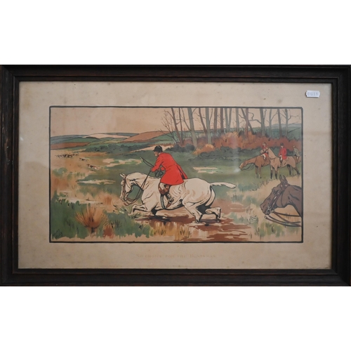 320 - Dorothy Hardy - Set of six coloured hunting prints, 32 x 54 cm (6)