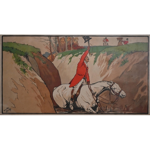 320 - Dorothy Hardy - Set of six coloured hunting prints, 32 x 54 cm (6)