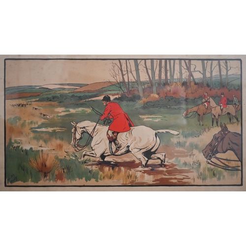 320 - Dorothy Hardy - Set of six coloured hunting prints, 32 x 54 cm (6)