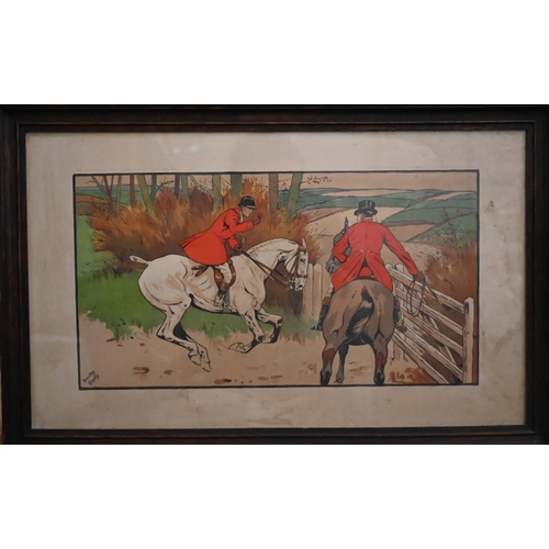 320 - Dorothy Hardy - Set of six coloured hunting prints, 32 x 54 cm (6)