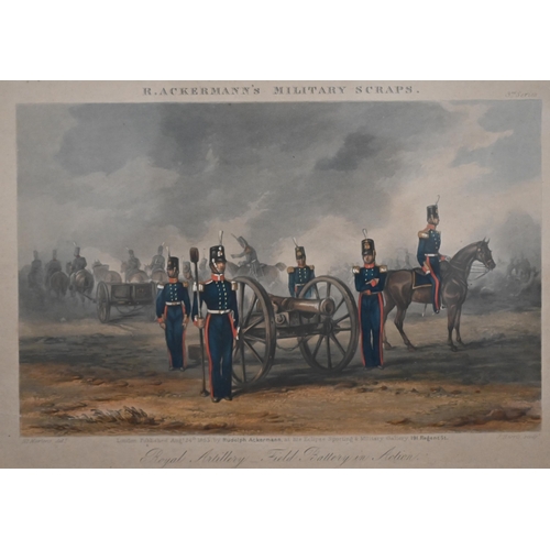 323 - Richard Simkin (1840-1926) - Royal Artillery cannoneers, watercolour, signed, 12 x 19 cm to/w Royal ... 