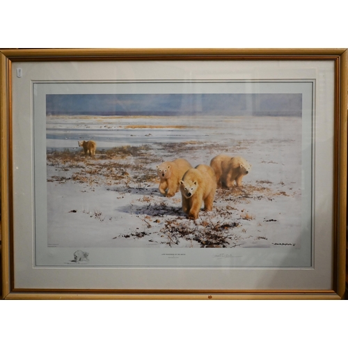 344 - After David Shepherd - 'Lone Wanderers of the Arctic', limited edition print numbered 431/1500, 49 x... 