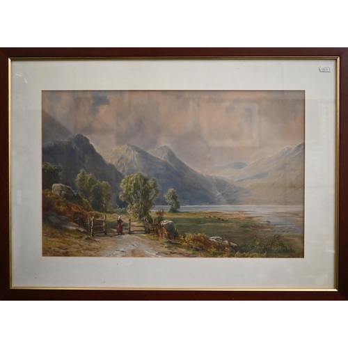 345 - John Faulkner - Two rural scenes, watercolour, signed and dated 1875, 33 x 51 cm (2)