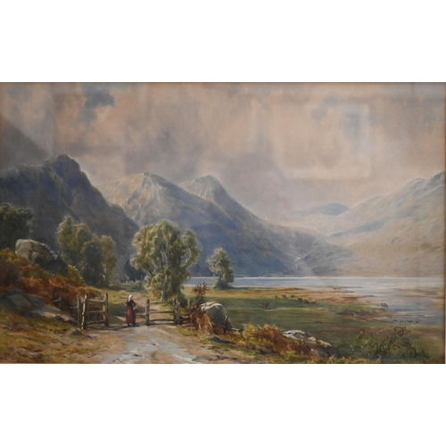 345 - John Faulkner - Two rural scenes, watercolour, signed and dated 1875, 33 x 51 cm (2)