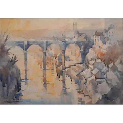 347 - Michael Cadman - Knaresborough, watercolour, signed, 35 x 50 cm 