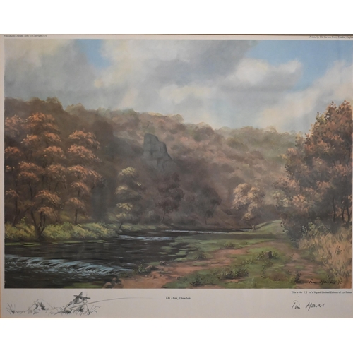 348 - #After Tim Hawes - four limited edition prints of river views - The Test, Park Stream at Houghton; T... 