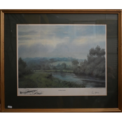 348 - #After Tim Hawes - four limited edition prints of river views - The Test, Park Stream at Houghton; T... 