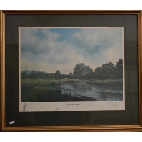 348 - #After Tim Hawes - four limited edition prints of river views - The Test, Park Stream at Houghton; T... 