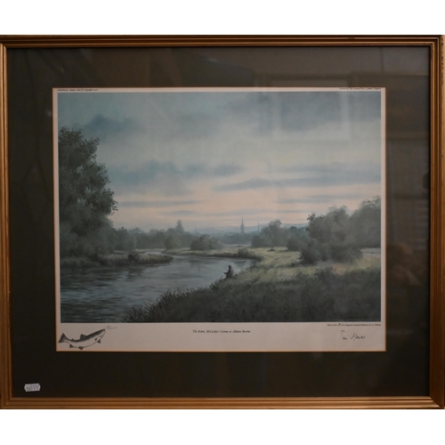 348 - #After Tim Hawes - four limited edition prints of river views - The Test, Park Stream at Houghton; T... 