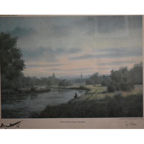 348 - #After Tim Hawes - four limited edition prints of river views - The Test, Park Stream at Houghton; T... 