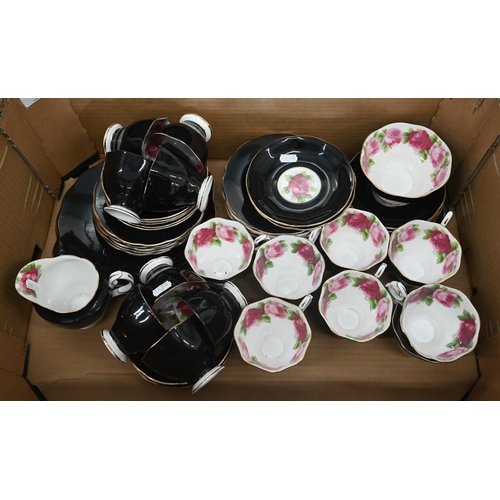57 - Royal Albert Old English Rose tea service (50 pieces)