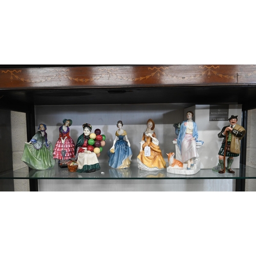 73 - Three vintage Royal Doulton figures - The Old Balloon Seller HN1315, Sweet Anne HN1453 and Priscilla... 