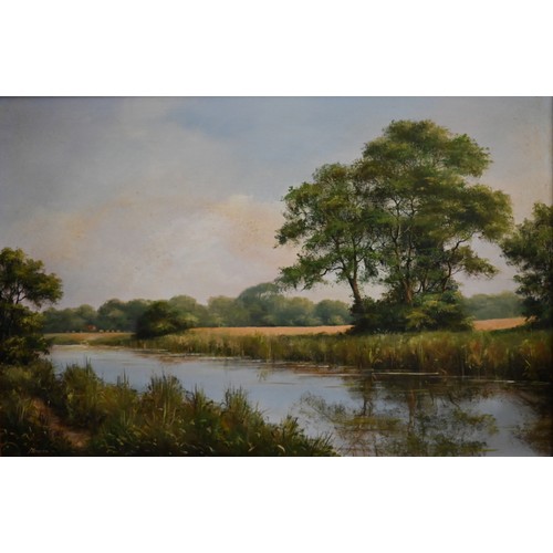 338 - Mercier - West Wittering & Chichester Lake views, oil on canvas, sigend, 29 x 39 cm to/w River v... 