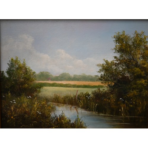 338 - Mercier - West Wittering & Chichester Lake views, oil on canvas, sigend, 29 x 39 cm to/w River v... 