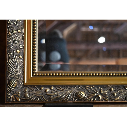 42 - A Victorian style gilt framed bevel-edged mirror, 102 x 72 cm 