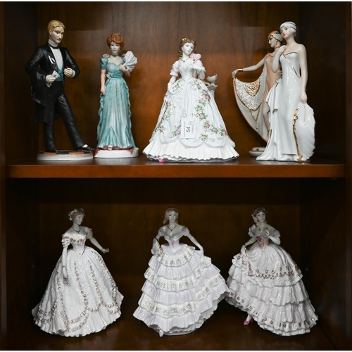 54 - Four Royal Worcester ltd ed figures - 'Sweetest Valentine', 'Belle of the Ball', 'The Fairest Rose' ... 