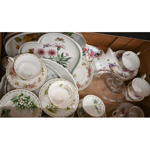 74 - Set of twelve Royal Albert Flower of the Month series tea cups and saucers and a matching coffee cup... 