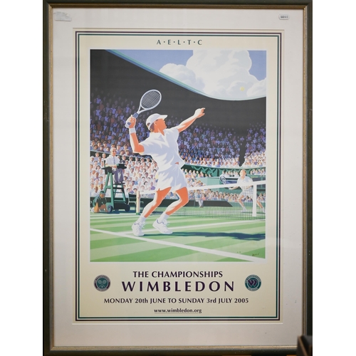 321 - Thirteen Wimbledon Championship framed posters, approx 83 x 63 framed size, 1995, 1997, 1998, 2000, ... 