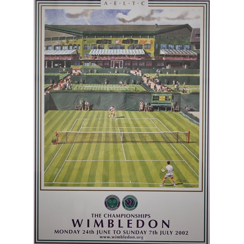 321 - Thirteen Wimbledon Championship framed posters, approx 83 x 63 framed size, 1995, 1997, 1998, 2000, ... 