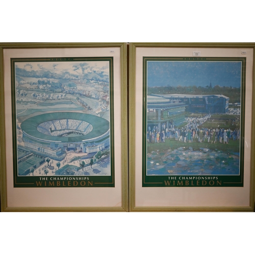 321 - Thirteen Wimbledon Championship framed posters, approx 83 x 63 framed size, 1995, 1997, 1998, 2000, ... 