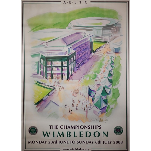 321 - Thirteen Wimbledon Championship framed posters, approx 83 x 63 framed size, 1995, 1997, 1998, 2000, ... 