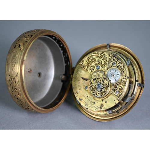 251 - Francis Perigal, an 18th century gilt metal large pair-cased coach watch for the Ottoman market, the... 