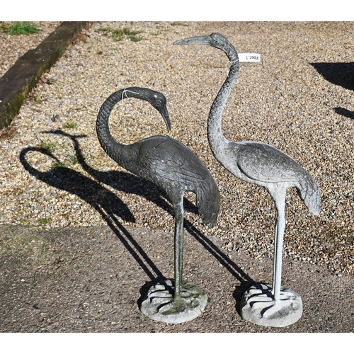 11 - A pair of weathered cast aluminium garden cranes (2)