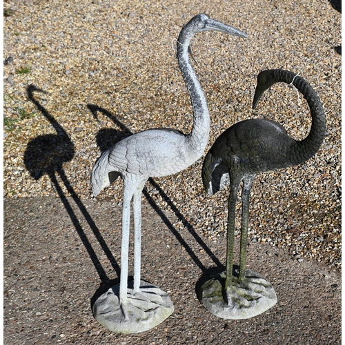 11 - A pair of weathered cast aluminium garden cranes (2)