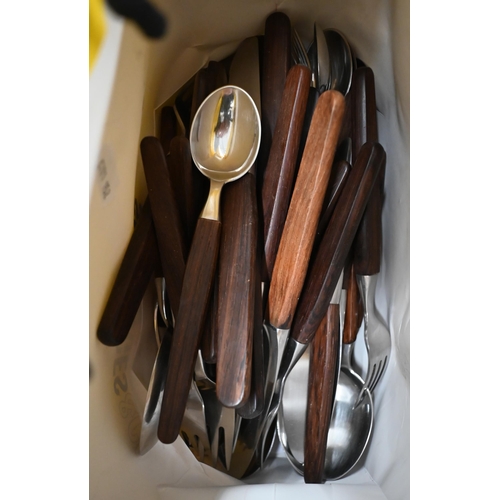 137 - Set of Danish design Knivfabrik (Lundtofte) stainless steel flatware and cutlery with rosewood handl... 