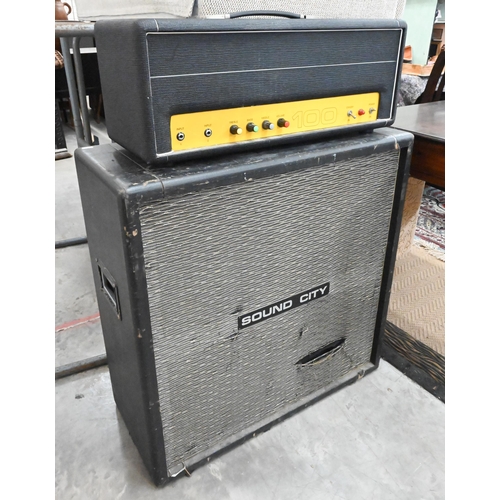 196 - Sound City Dallas Arbiter speaker to/w guitarist's power-amplifier (2)