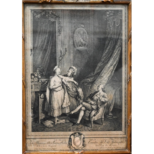 330A - Four early 19th century French etchings - Le Couché de la Mariée, Le Petit jour and L'Enlevement Noc... 