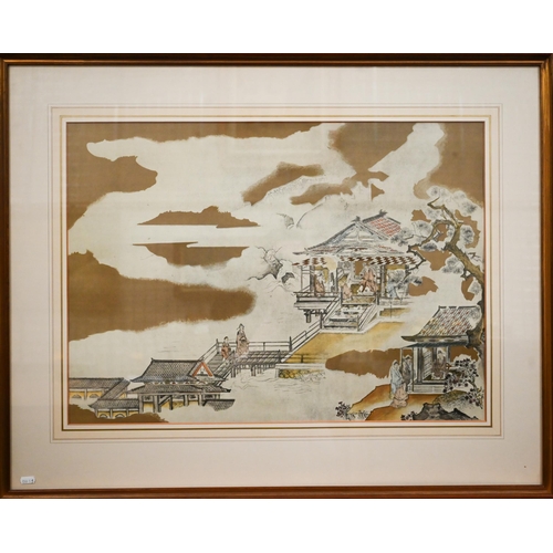 332 - After Kano Tan'yu - Summer Palace, print, 50 x 70 cm