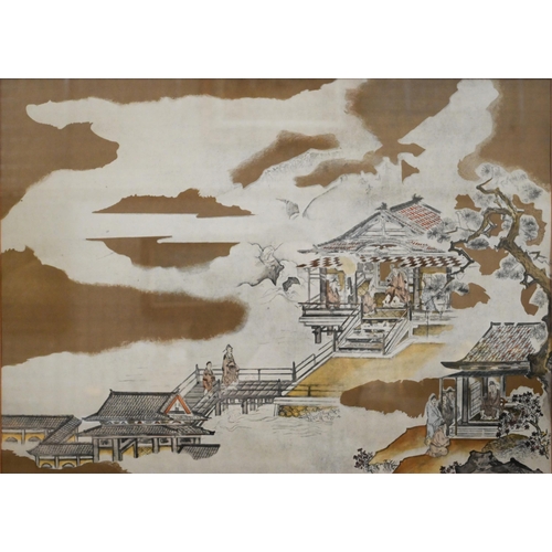 332 - After Kano Tan'yu - Summer Palace, print, 50 x 70 cm