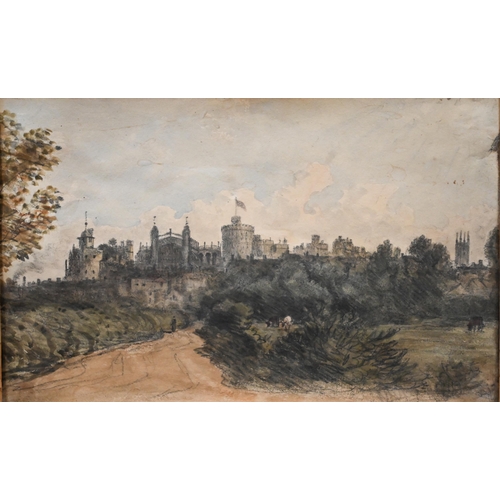 342 - William Crotch (1775-1847) - 'Windsor Castle', watercolour, 13.5 x 22 cm (unglazed), Spink & Son... 