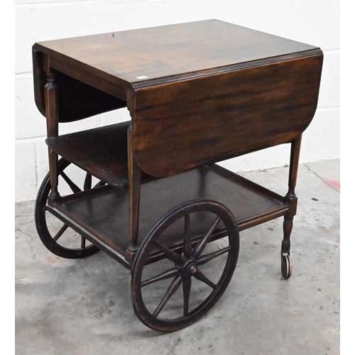 515 - # A stained teak Chariot du Boison drinks trolley