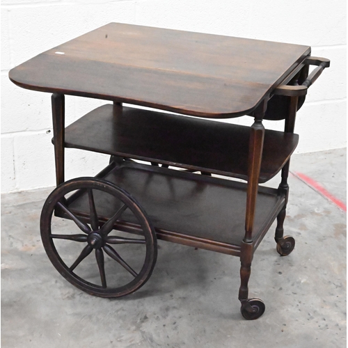 515 - # A stained teak Chariot du Boison drinks trolley