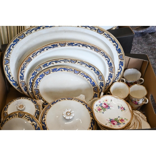 87 - # Shelley china floral-printed tea service, to/w a part set of Booths pottery dinner ware, including... 