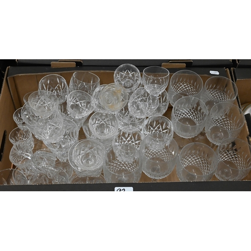 93 - Two boxes of good quality cut/blown drinking glasses etc (2)