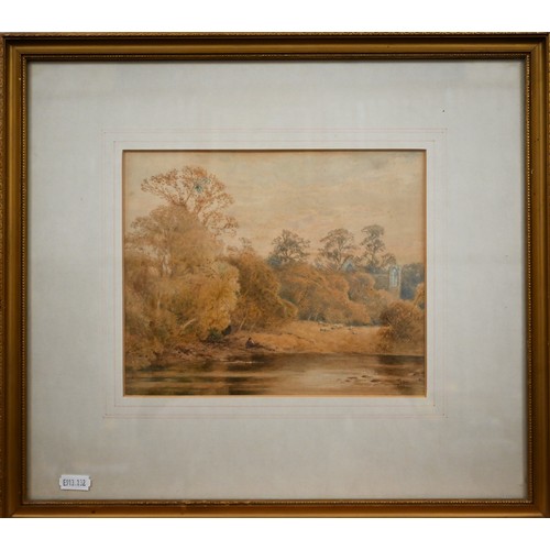 313 - Three 19th century watercolour landscape studies, 14.5 x 21 cm (3)