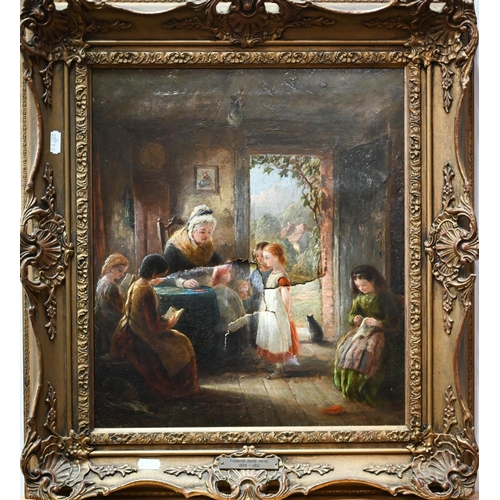 750 - Frederick Daniel Hardy (1826-1911) - The recital, oil on canvas, signed and dated 1864 lower left, 4... 