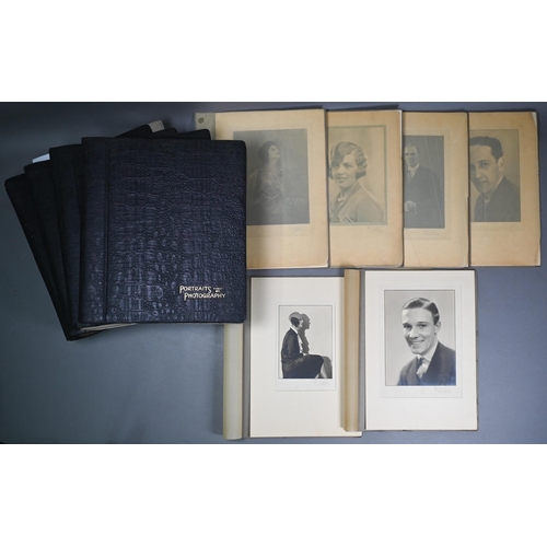 1128 - Dudley Glanville (1904-92) - ten 1920s/30s unframed society portrait photographs, 16.5 x 12 cm, moun... 