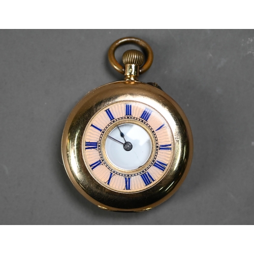 275 - WITHDRAWN AA continental 18K cased fob watch retailed by Hamilton & Inches, Edinburgh, the 34 mm... 