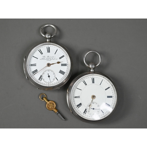 276 - A Bamber, Preston, a silver cased chain verge fusee key wind pocket watch no. 28779, Chester 1892 to... 