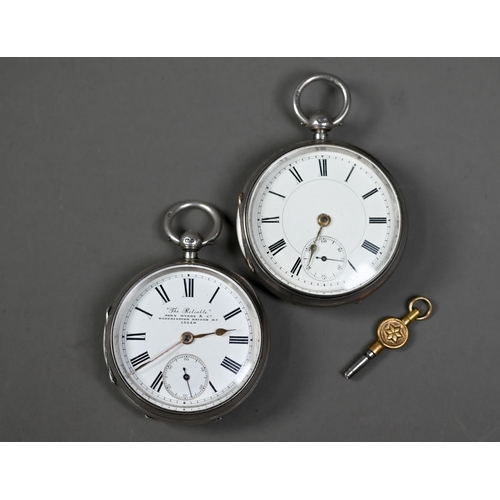 276 - A Bamber, Preston, a silver cased chain verge fusee key wind pocket watch no. 28779, Chester 1892 to... 