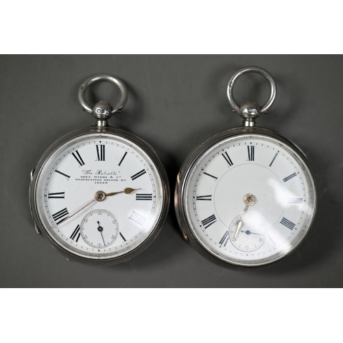 276 - A Bamber, Preston, a silver cased chain verge fusee key wind pocket watch no. 28779, Chester 1892 to... 