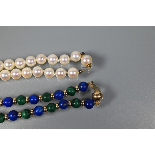 333 - WITHDRAWN A single row of uniform cultured pearls, with concealed pearl snap with 18ct yellow gold f... 